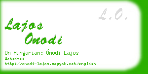 lajos onodi business card